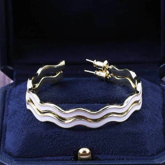 🎁 Vintage Fashion Bohemia Acrylic Hoop Earrings For Women, FB16FA1162 - Picture 3 of 4